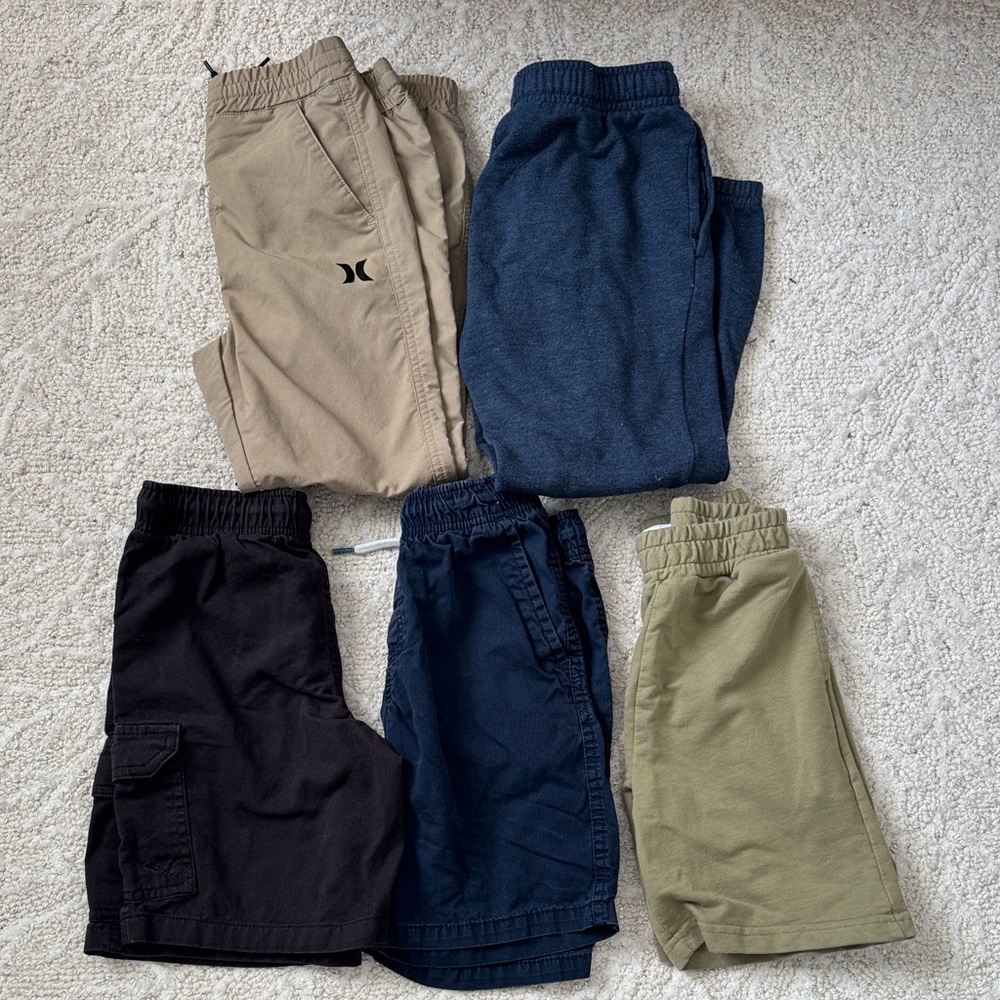 Boy Kids' Mixed Color Shorts and long pants bundle sizes 5-7T / S (6-7)
